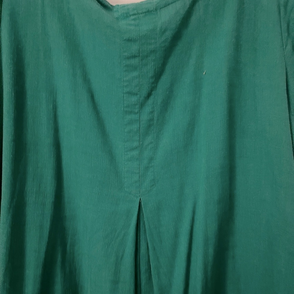 Cynthia Linen/Viscose Blend Green Dress Size 1X - Picture 3 of 7